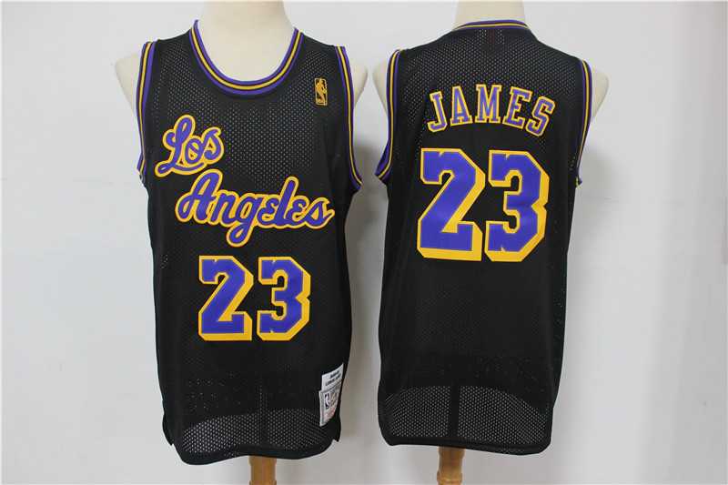 Lakers 23 Lebron James Black Mesh Hardwood Classics Jersey,We sell and wholesale Lakers 23 Lebron James Black Mesh Hardwood Classics Jersey on line form chian!